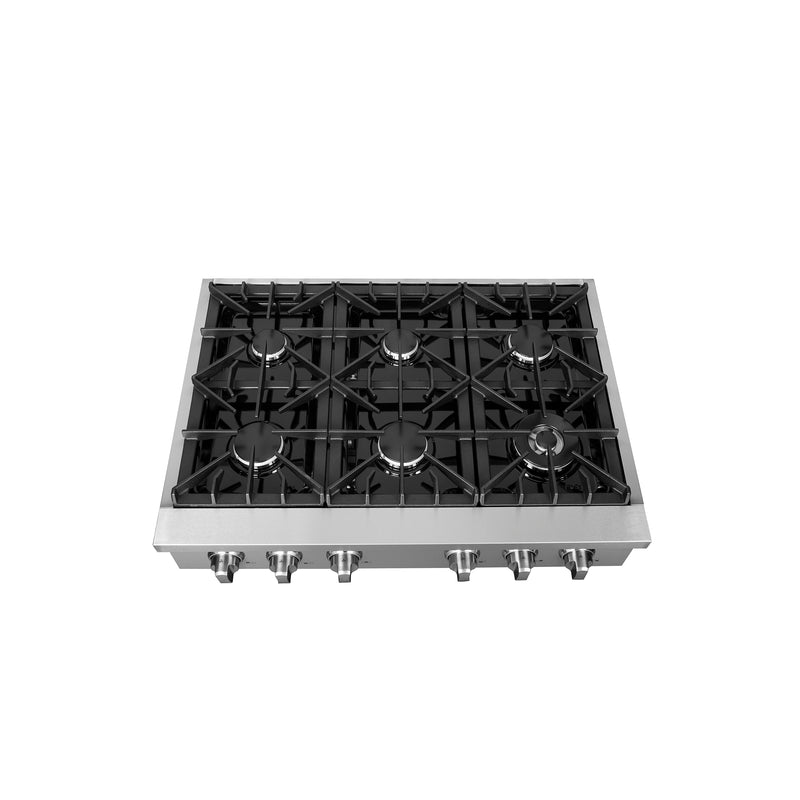 Load image into Gallery viewer, Forno Cossato Alta Qualita 36-Inch, Stainless Steel Pro-Style Gas Rangetop with 6 Sealed Burners - FCTGS5737-36
