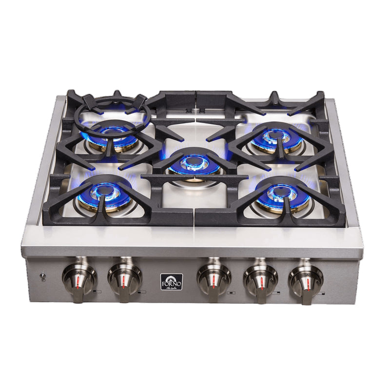 Load image into Gallery viewer, Forno Spezia Alta Qualita 30-Inch, Stainless Steel Pro-Style Gas Rangetop with 5 Sealed Burners - FCTGS5751-30