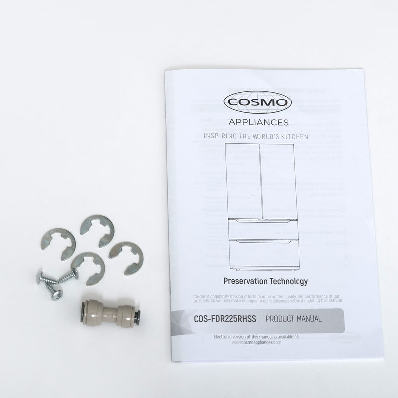 Load image into Gallery viewer, Cosmo 35 inch, Stainless Steel French Door Refrigerator - COS-FDR225RHSS