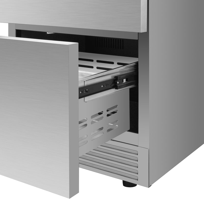 Load image into Gallery viewer, Forno Como 24-Inch Indoor Outdoor Drawer Refrigerator, 4.87 cu.ft, Stainless Steel Interior, Adjustable Shelves, LED Lighting