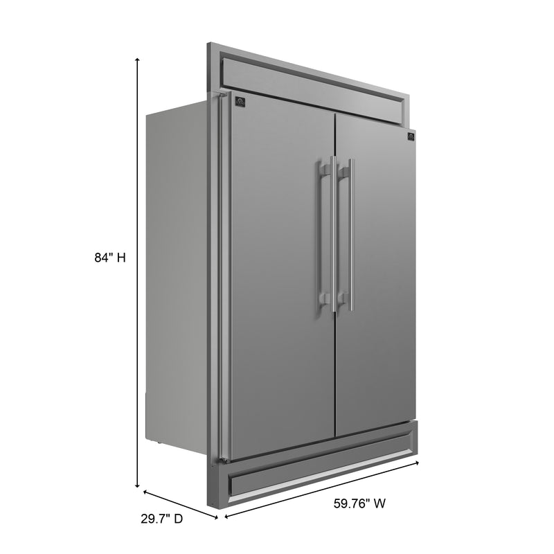 Load image into Gallery viewer, Forno Maderno 2-28-Inch Wide, Stainless Steel Convertible Refrigerator/Freezer - FFFFD1722-60S