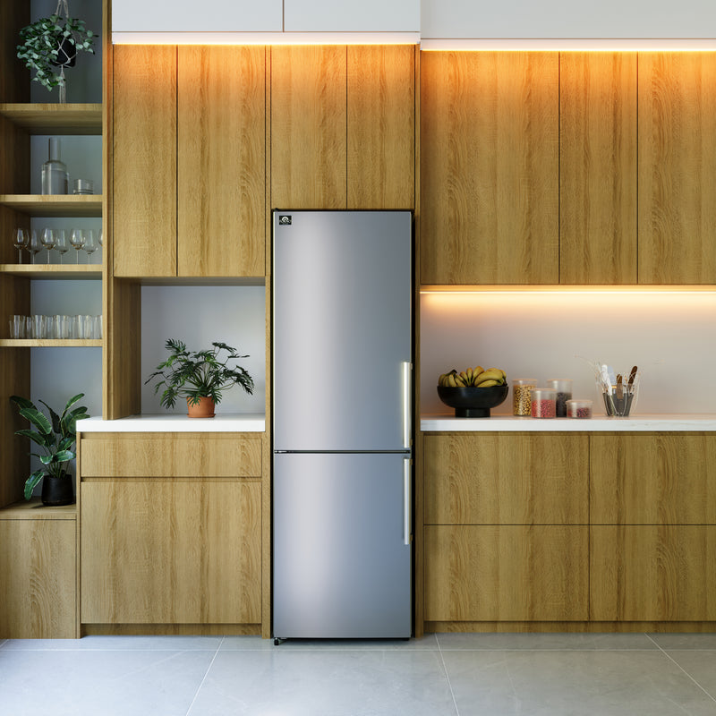 Load image into Gallery viewer, Forno Guardia 24-Inch, Stainless Steel Bottom Freezer Refrigerator - FFFFD1778-24LS