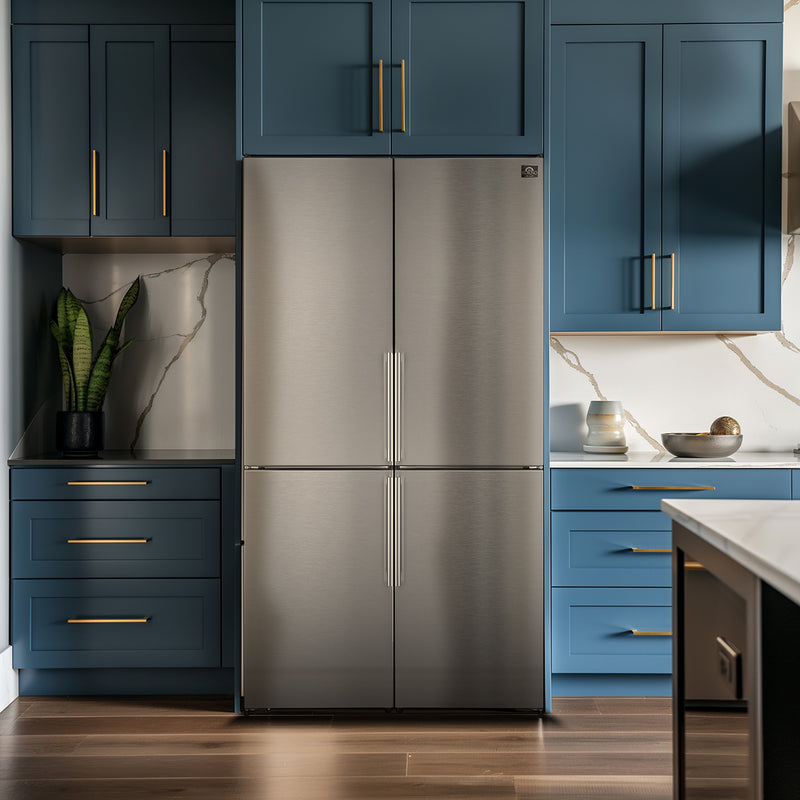 Load image into Gallery viewer, Forno Guardia 46.8-Inch, Stainless Steel Double Bottom Freezer Refrigerators - FFFFD1778-48