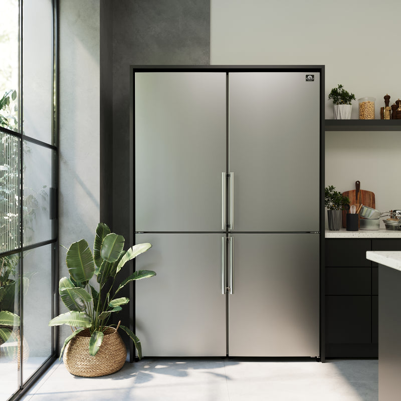 Load image into Gallery viewer, Forno Guardia 46.8-Inch, Stainless Steel Double Bottom Freezer Refrigerators - FFFFD1778-48