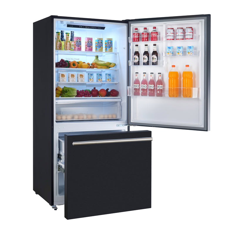 Load image into Gallery viewer, Forno Milano Espresso 31-Inch, Black Bottom Freezer Refrigerator - FFFFD1785-31BLK