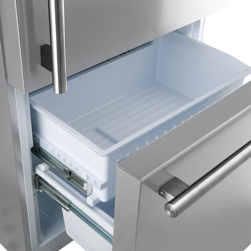 Load image into Gallery viewer, Forno Milano 2-Piece 62-Inch, Stainless Steel Freestanding Dual Bottom Freezer Refrigerator - FFFFD1787-60S