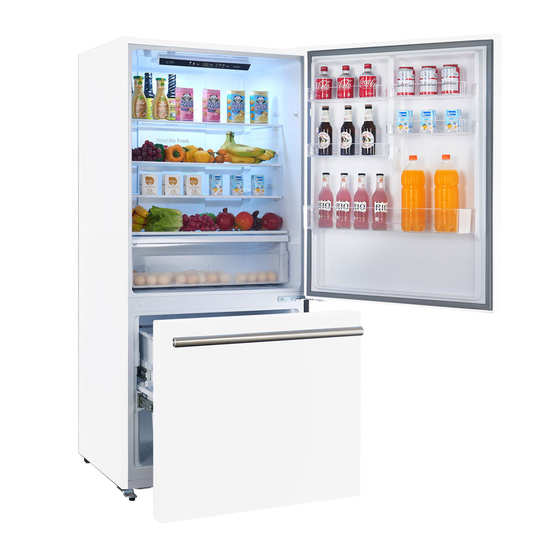 Load image into Gallery viewer, Forno Milano Espresso 31-Inch, White Bottom Freezer Refrigerator - FFFFD1785-31WHT