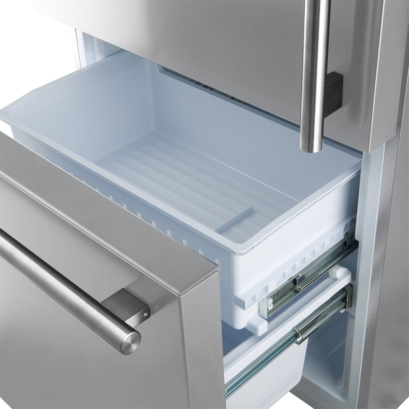 Load image into Gallery viewer, Forno Milano 2-Piece 62-Inch, Stainless Steel Freestanding Dual Bottom Freezer Refrigerator - FFFFD1787-60S