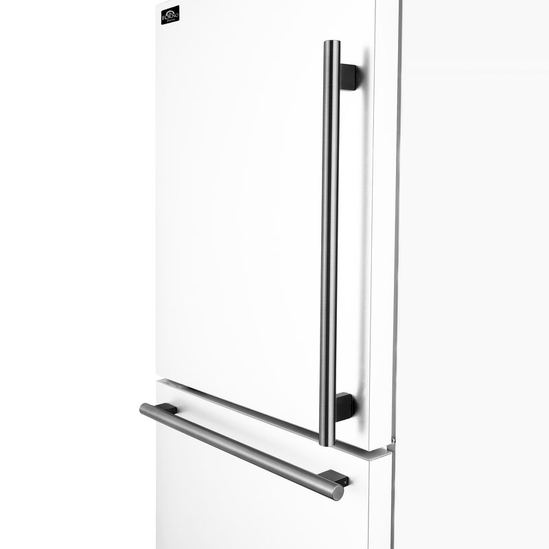 Load image into Gallery viewer, Forno Milano 2-Piece 62-Inch, White Freestanding Dual Bottom Freezer Refrigerator - FFFFD1787-60WHT
