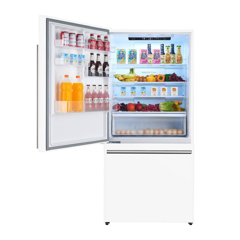 Load image into Gallery viewer, Forno Milano 2-Piece 62-Inch, White Freestanding Dual Bottom Freezer Refrigerator - FFFFD1787-60WHT