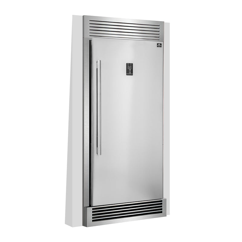 Load image into Gallery viewer, Forno Rizzuto 28-Inch Upright Convertible Refrigerator, 32-Inch Wide, Right Swing, Decorative Grill, ENERGY STAR Certified