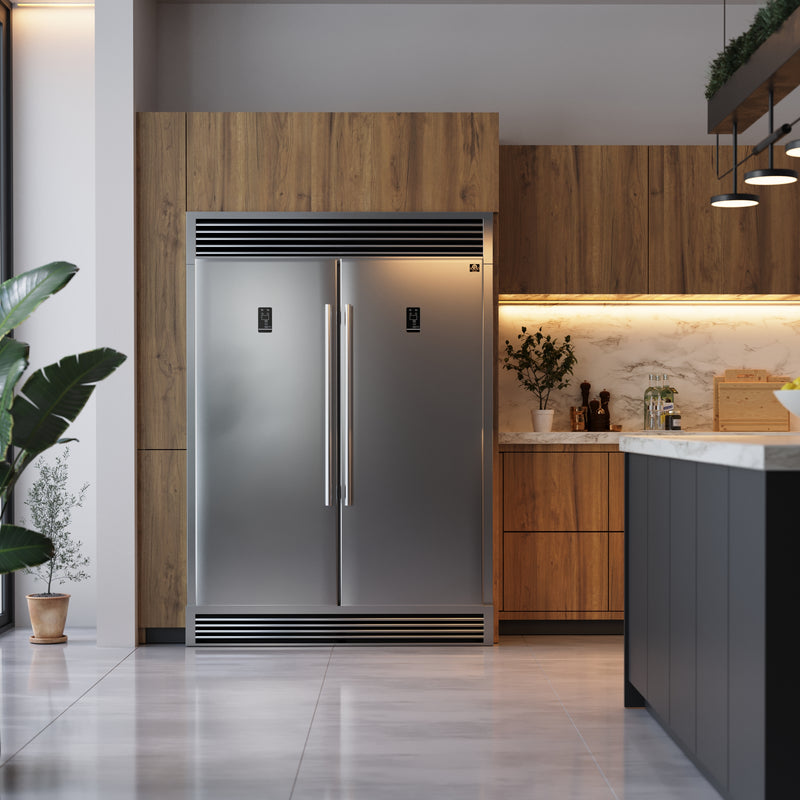 Load image into Gallery viewer, Forno Rizzuto 56-Inch, Stainless Steel Convertible Refrigerator/Freezer Set - FFFFD1933-60S
