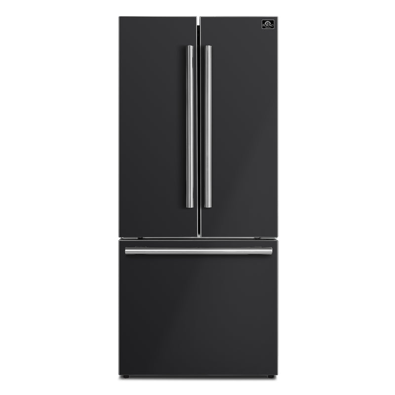 Load image into Gallery viewer, Forno Gallipoli Espresso 30-Inch, Black French Door Refrigerator with Bottom Freezer and Ice Maker - FFFFD1974-31BLK
