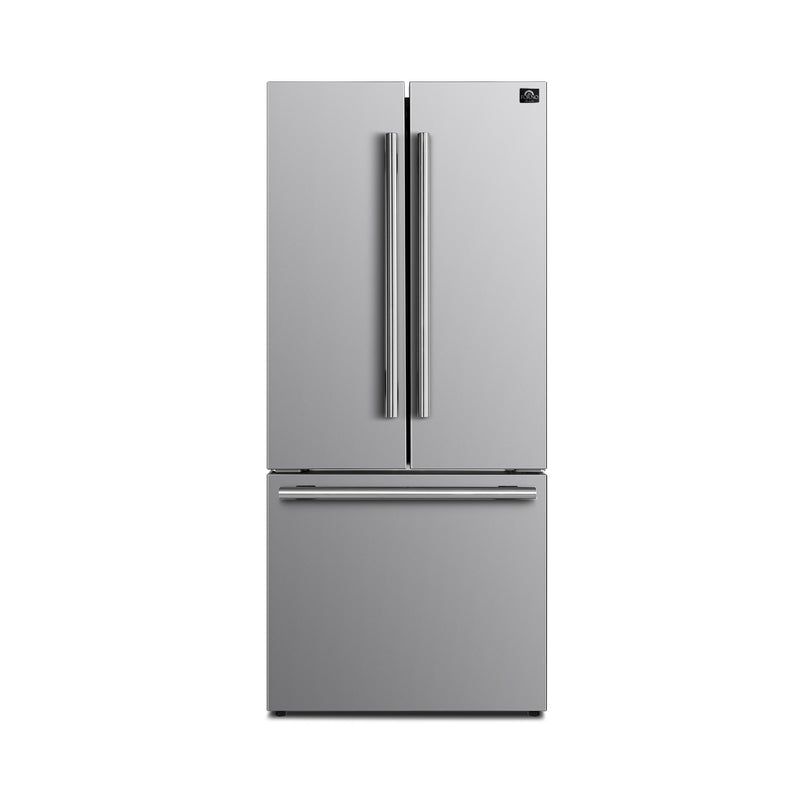 Load image into Gallery viewer, Forno Gallipoli 30-Inch French Door Refrigerator with Bottom Freezer, 17.5 cu.ft Capacity, Stainless Steel, No Frost Technology, Built-In Ice Maker, Energy Efficient