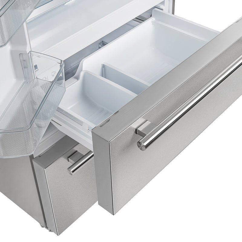 Load image into Gallery viewer, Forno Moena 36-Inch, Stainless Steel French Door Refrigerator - FFRBI1820-36SB