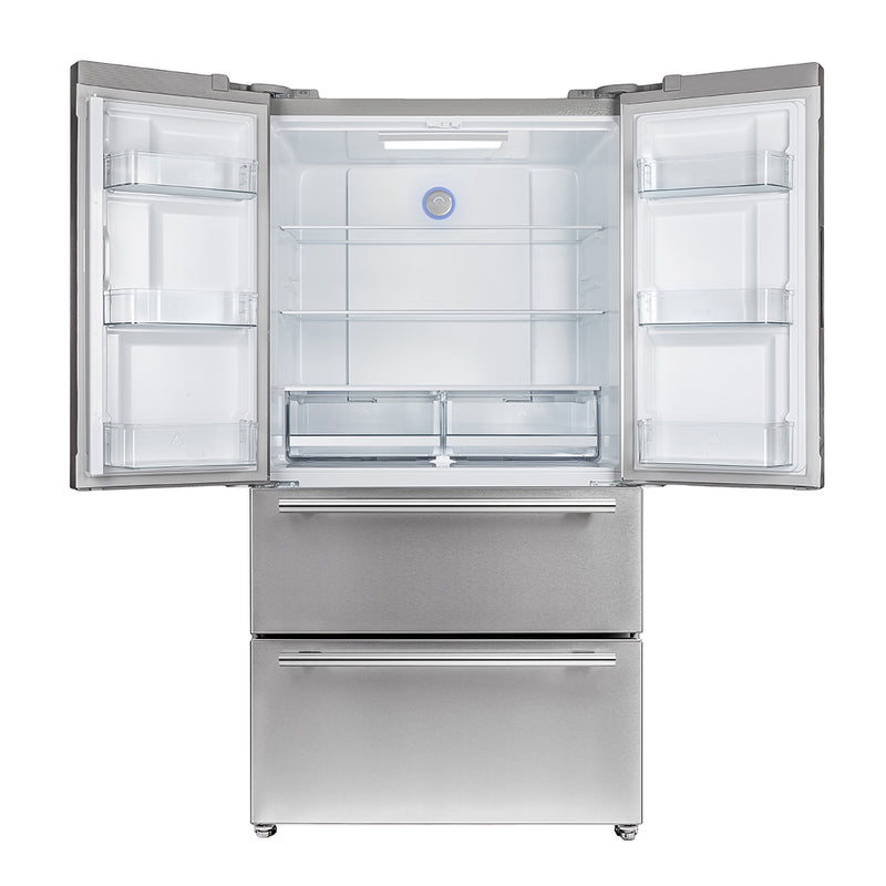 Load image into Gallery viewer, Forno Moena 36-Inch French Door Refrigerator, 19.2 cu.ft, Counter Depth, Ice Maker, Stainless Steel Interior Panel, ENERGY STAR Certified