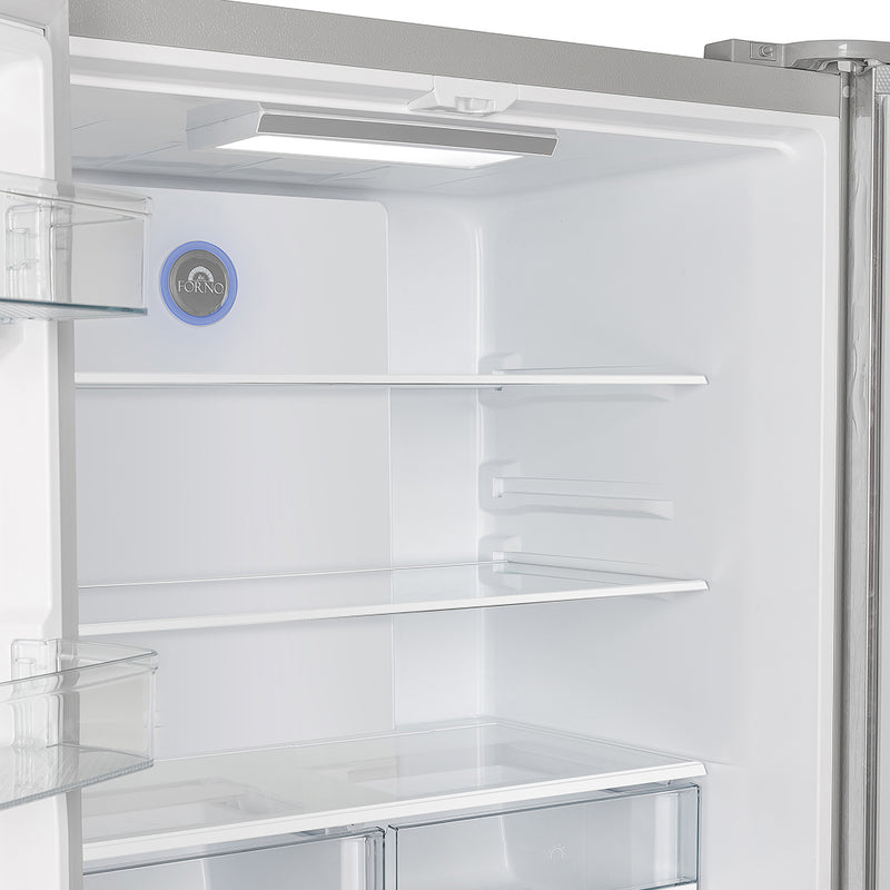 Load image into Gallery viewer, Forno Moena 36-Inch French Door Refrigerator, 19.2 cu.ft, Counter Depth, Ice Maker, Stainless Steel Interior Panel, ENERGY STAR Certified