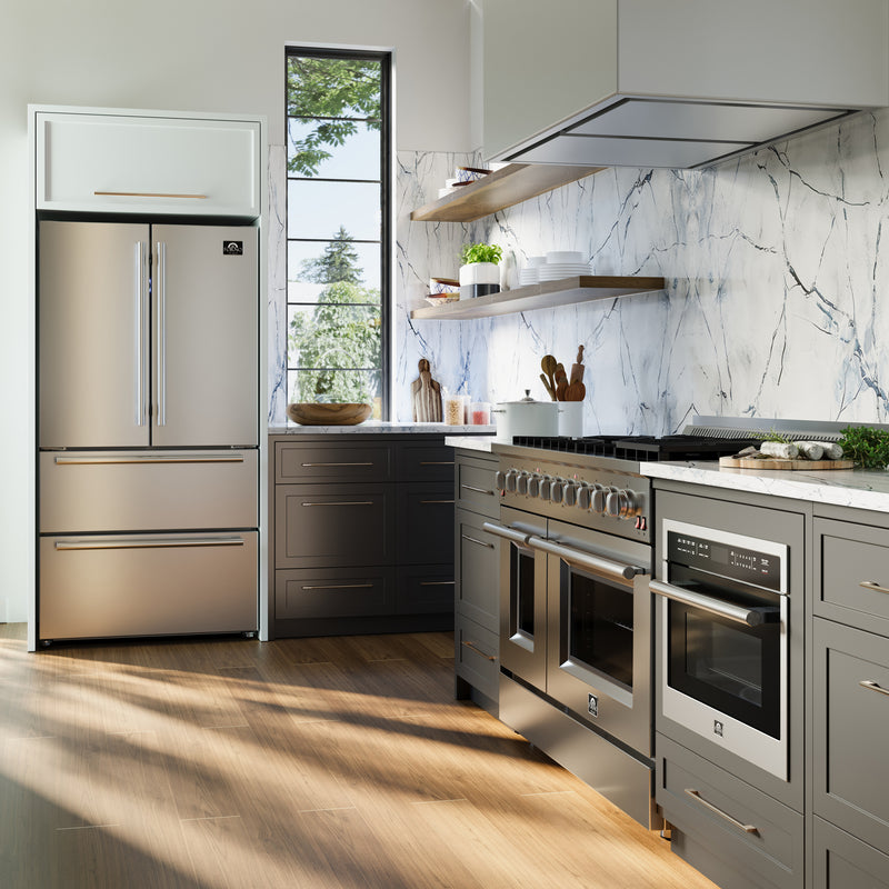 Load image into Gallery viewer, Forno Galiano 48-Inch, Stainless Steel Freestanding Gas Range with 8 Burners, Griddle, Double Ovens - FFSGS6244-48