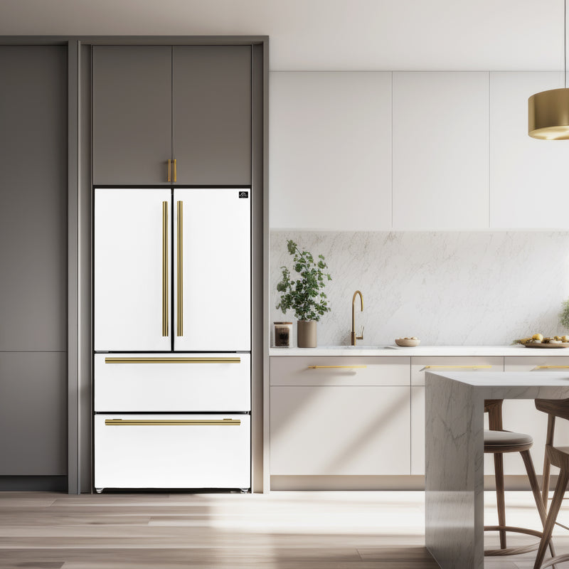 Load image into Gallery viewer, Forno Moena Espresso 36-Inch, White French Door Refrigerator - FFRBI1820-36WHT