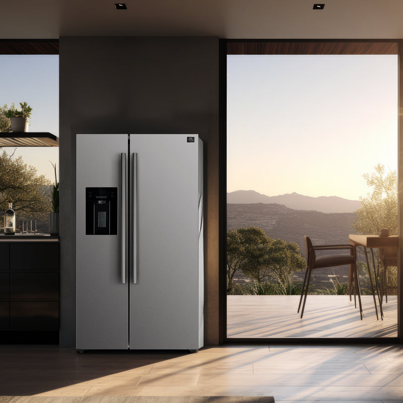 Load image into Gallery viewer, Forno Salerno 36-Inch, Stainless Steel Side-by-Side Refrigerator - FFRBI1844-36SB
