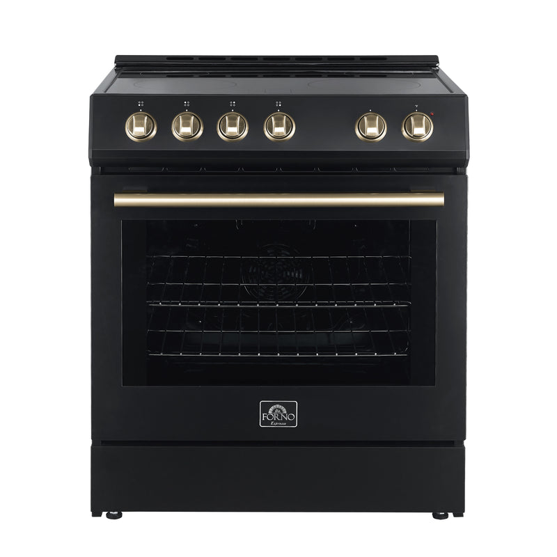 Load image into Gallery viewer, Forno Leonardo Espresso 30-Inch Black Electric Range, True Convection, Energy Efficient