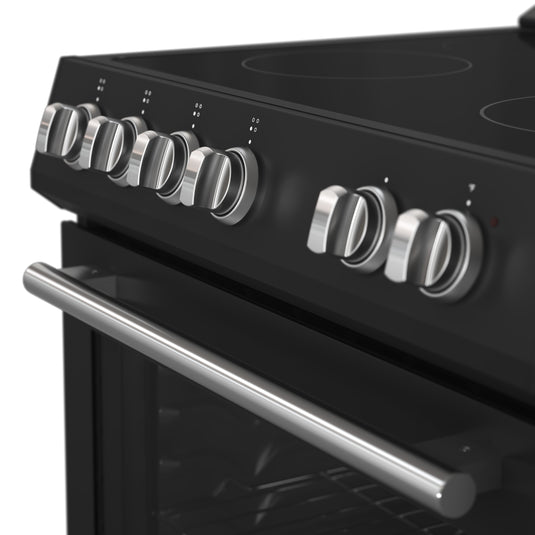 Forno Leonardo Espresso 30-Inch Black Electric Range, True Convection, Energy Efficient