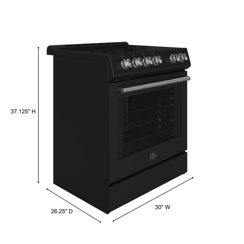 Load image into Gallery viewer, Forno Leonardo Espresso 30-Inch Black Electric Range, True Convection, Energy Efficient