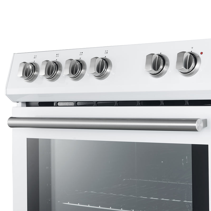 Load image into Gallery viewer, Forno Leonardo Espresso 30-Inch, White Electric Range - FFSEL6012-30WHT