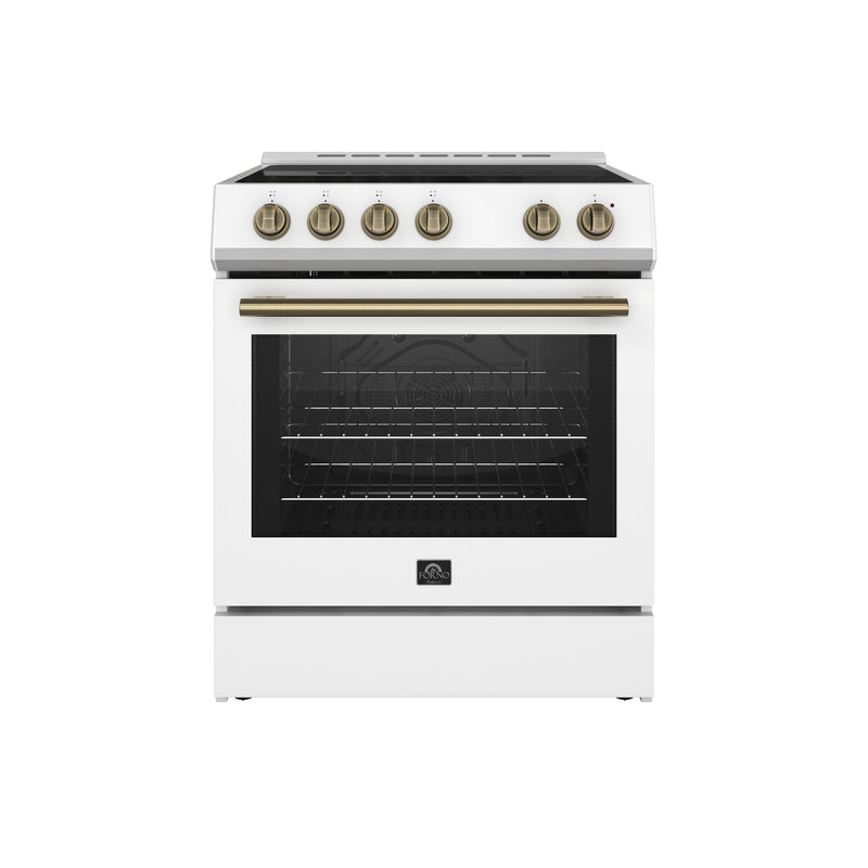 Load image into Gallery viewer, Forno Leonardo Espresso 30-Inch, White Electric Range - FFSEL6012-30WHT