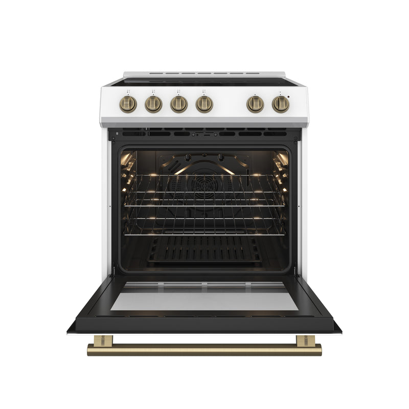 Load image into Gallery viewer, Forno Leonardo Espresso 30-Inch, White Electric Range - FFSEL6012-30WHT