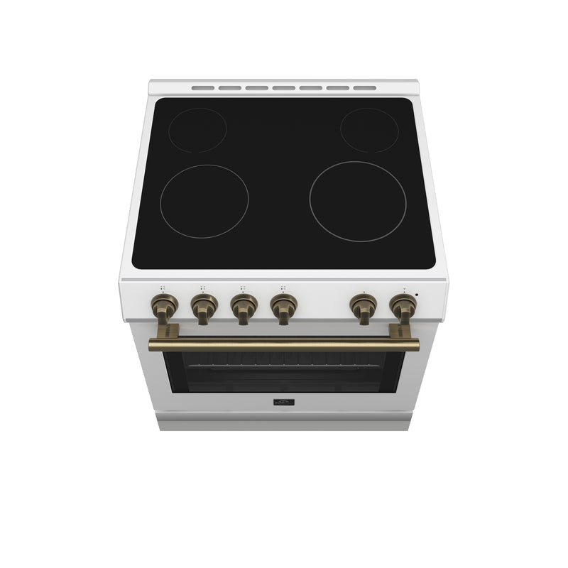 Load image into Gallery viewer, Forno Leonardo Espresso 30-Inch, White Electric Range - FFSEL6012-30WHT