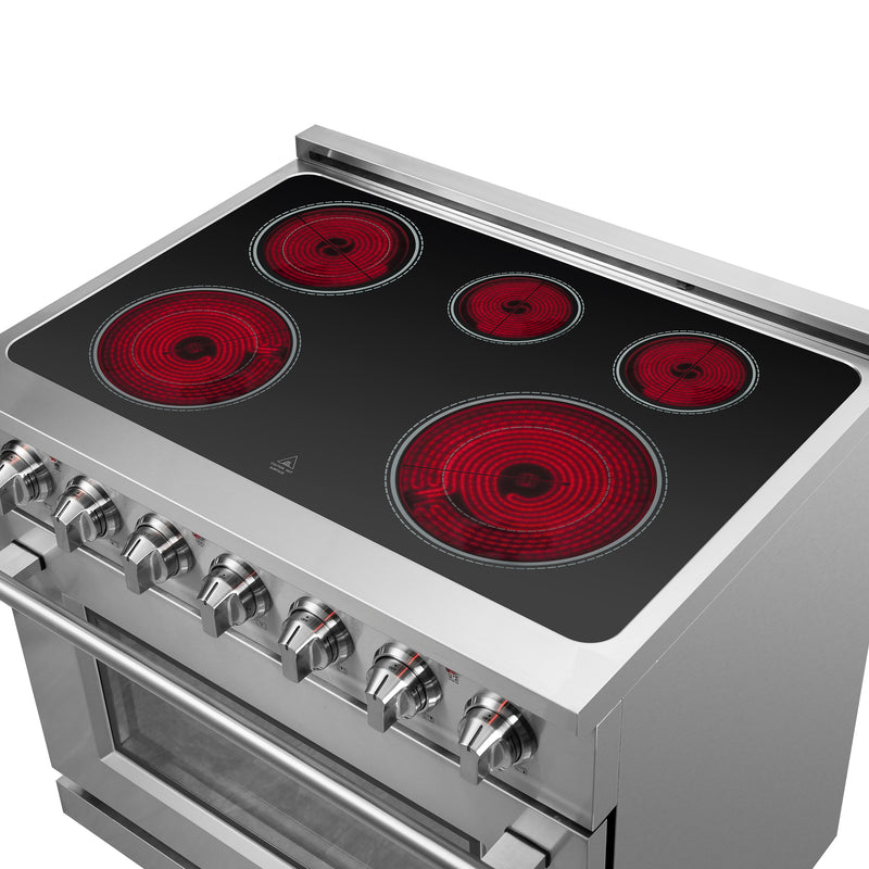 Load image into Gallery viewer, Forno Massimo 36-Inch, Stainless Steel Freestanding Chef Door Electric Range - FFSEL6020-36
