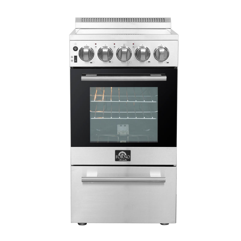 Load image into Gallery viewer, Forno Pallerano 20 Inch, Stainless Steel Freestanding Electric Range, Compact Design - FFSEL6052-20