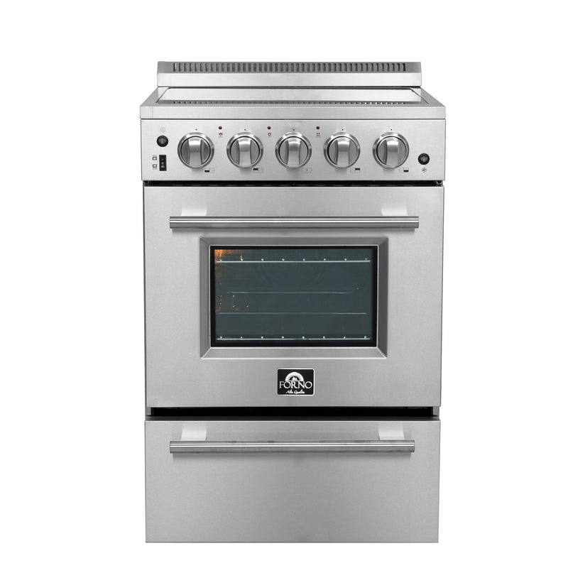 Load image into Gallery viewer, Forno Loiano 24 Inch, Stainless Steel Freestanding Electric Range with Storage Drawer - FFSEL6069-24