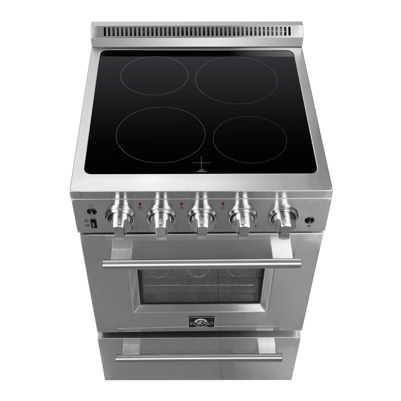 Load image into Gallery viewer, Forno Loiano 24 Inch, Stainless Steel Freestanding Electric Range with Storage Drawer - FFSEL6069-24