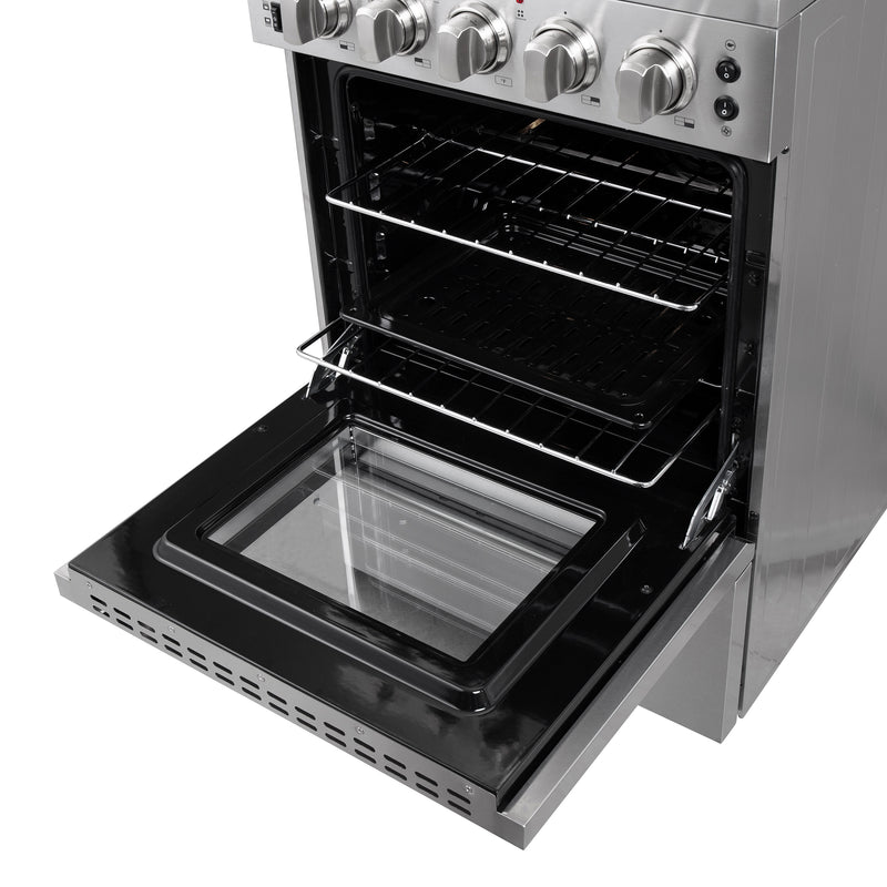 Load image into Gallery viewer, Forno Loiano 24 Inch Freestanding Electric Range Stainless Steel with Storage Drawer