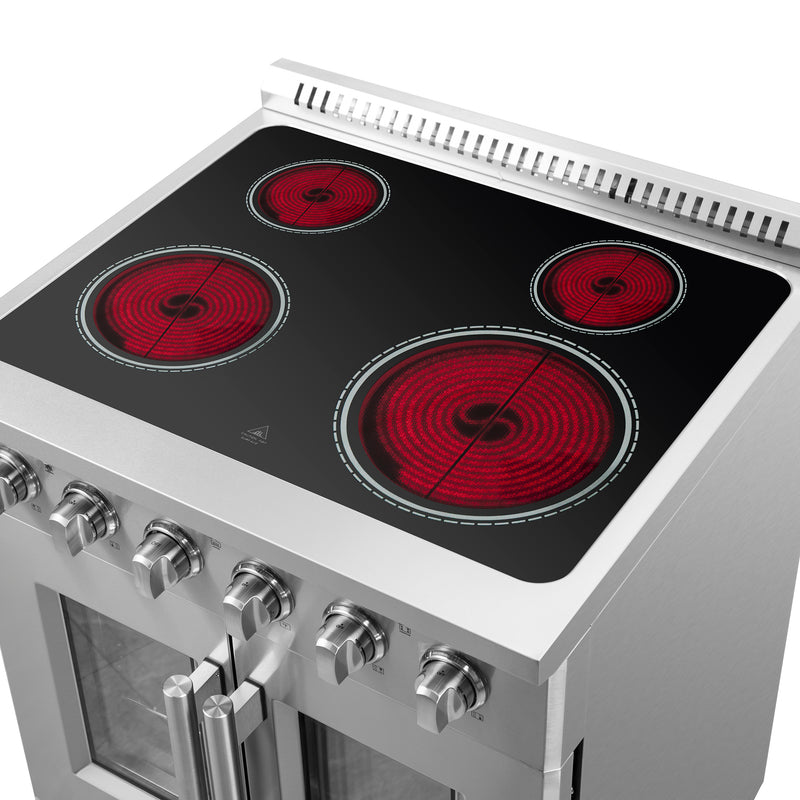 Load image into Gallery viewer, Forno Galiano 30-Inch, Stainless Steel French Door Electric Range - FFSEL6917-30