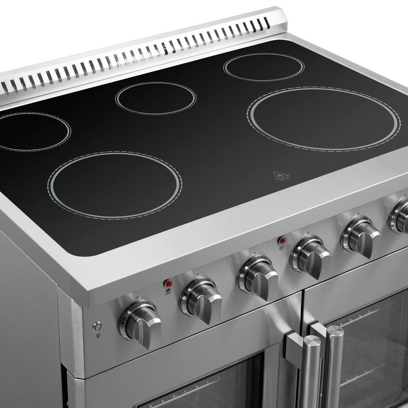 Load image into Gallery viewer, Forno Galiano 36-Inch, Stainless Steel Freestanding French Door Electric Range - FFSEL6917-36
