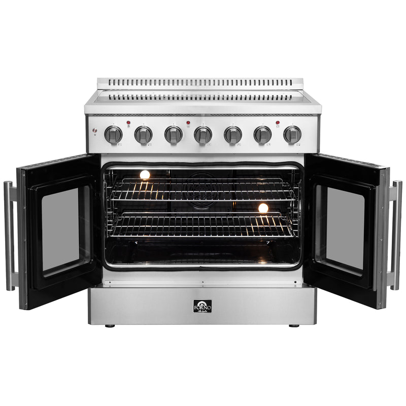 Load image into Gallery viewer, Forno Galiano 36-Inch, Stainless Steel Freestanding French Door Electric Range - FFSEL6917-36