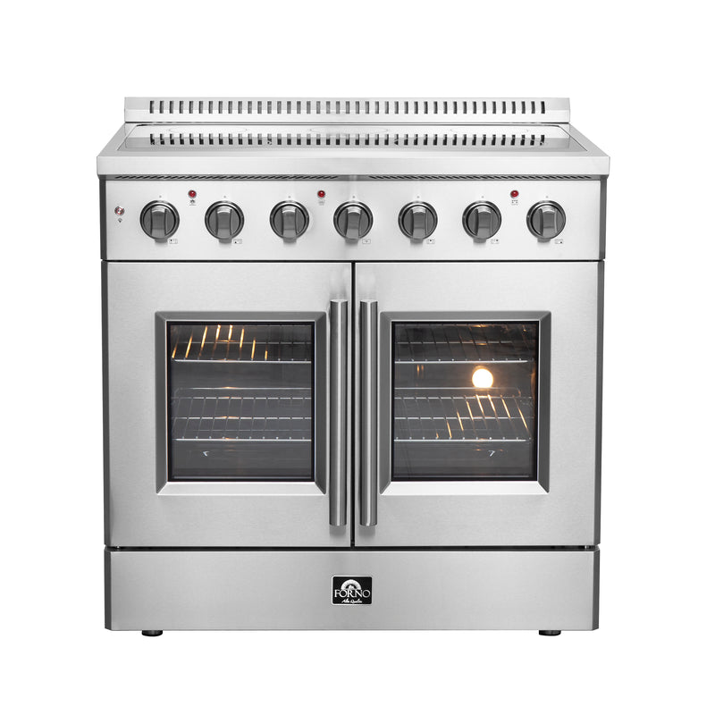 Load image into Gallery viewer, Forno Galiano 36-Inch, Stainless Steel Freestanding French Door Electric Range - FFSEL6917-36