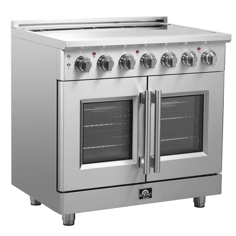 Load image into Gallery viewer, Forno Massimo 36-Inch Freestanding French Door Electric Range, True Convection Oven