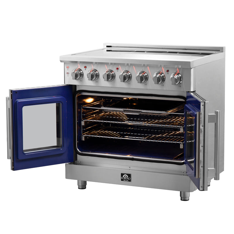 Load image into Gallery viewer, Forno Massimo 36-Inch Freestanding French Door Electric Range, True Convection Oven