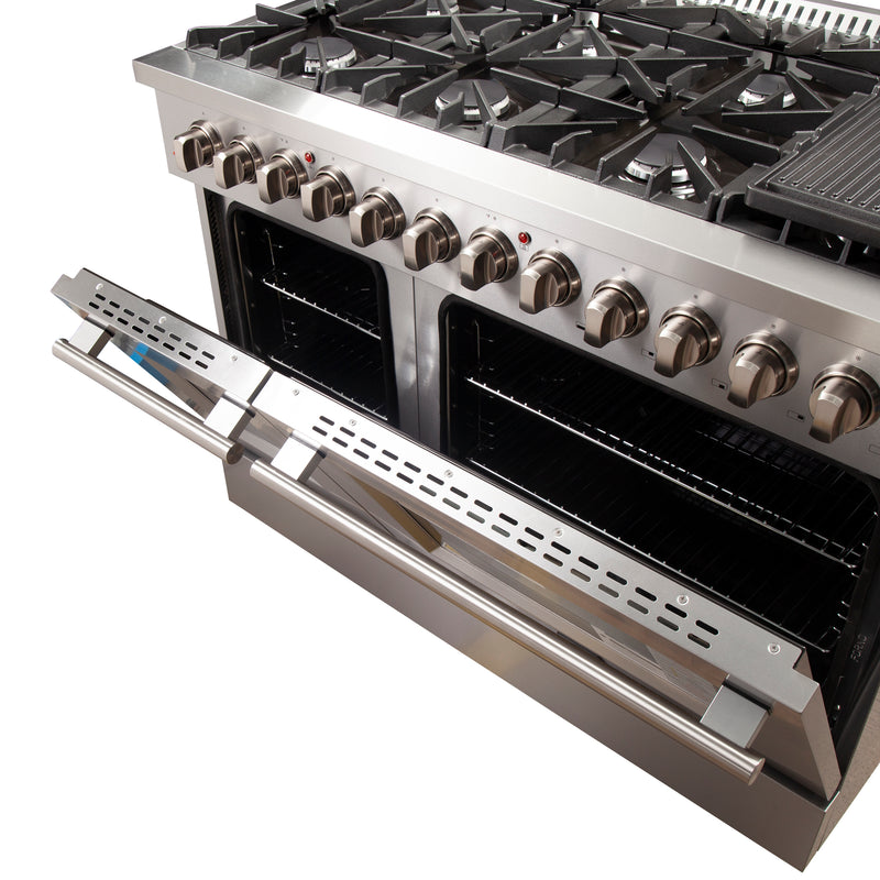Load image into Gallery viewer, Forno Galiano 48-Inch Freestanding Dual Fuel Range, 8 Burners, Double Convection Ovens