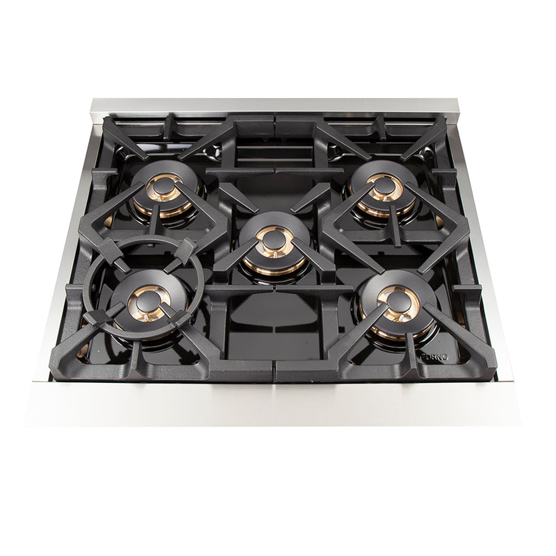 Load image into Gallery viewer, Forno Capriasca 30-Inch, Stainless Steel Freestanding Dual Fuel Range with 4 Burners - FFSGS6187-30