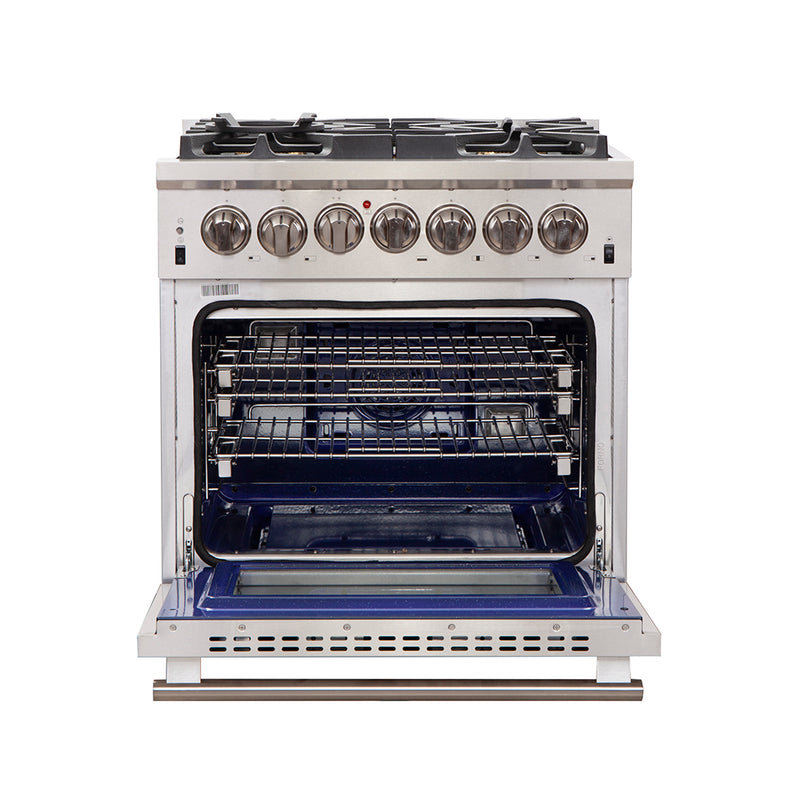 Load image into Gallery viewer, Forno Capriasca 30-Inch, Stainless Steel Freestanding Dual Fuel Range with 4 Burners - FFSGS6187-30