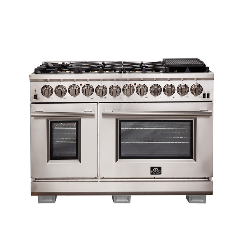 Load image into Gallery viewer, Forno Capriasca 48-Inch, Stainless Steel Freestanding Dual Fuel Range with 8 Burners - FFSGS6187-48
