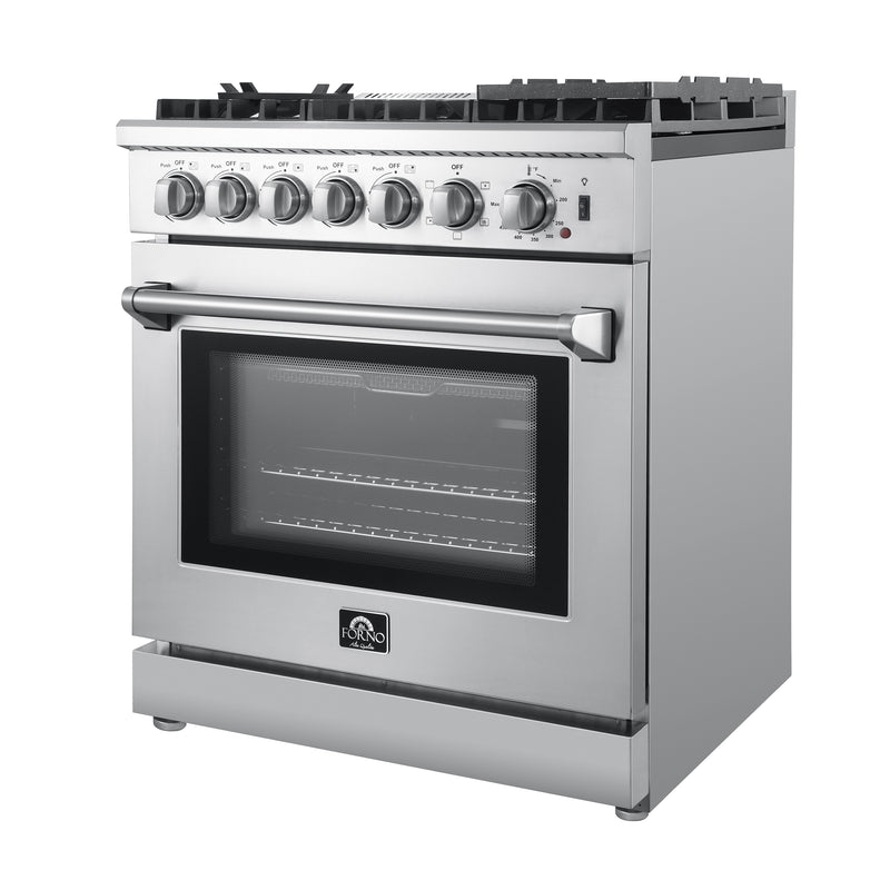 Load image into Gallery viewer, Forno Lazio 30-Inch Freestanding Dual Fuel Range, 4 Burners, True Convection Oven