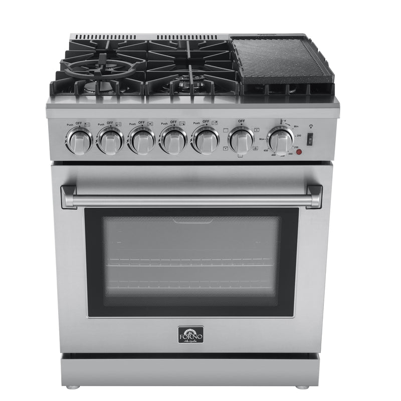 Load image into Gallery viewer, Forno Lazio 30-Inch Freestanding Dual Fuel Range, 4 Burners, True Convection Oven