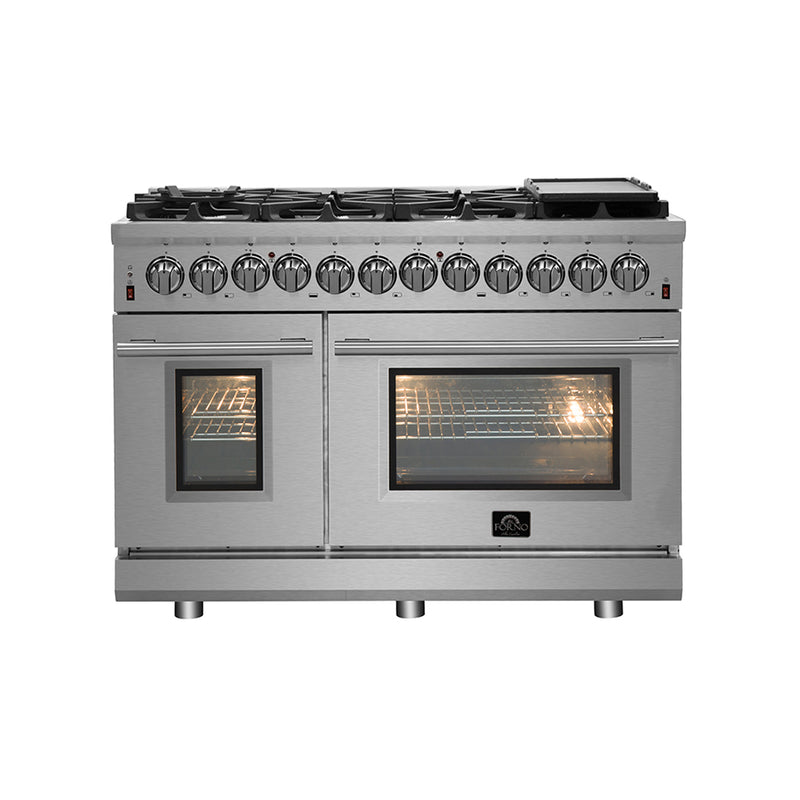 Load image into Gallery viewer, Forno Massimo 48-Inch Freestanding Gas Range, 8 Burners, True Convection Oven