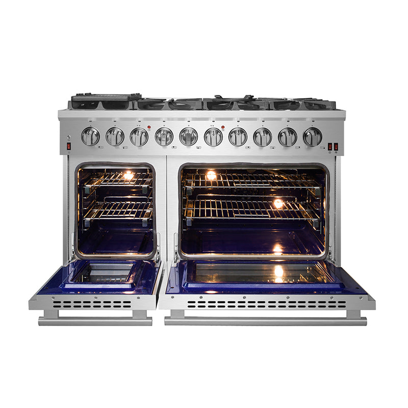 Load image into Gallery viewer, Forno Massimo 48-Inch Freestanding Gas Range, 8 Burners, True Convection Oven